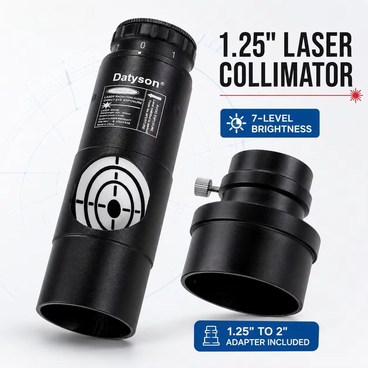 1.25 Inch Red Laser Collimator - Spirit Level recension och pris