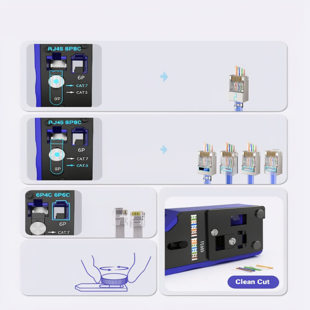 Heavy Duty Ethernet Crimping T - Tool Set recension och pris
