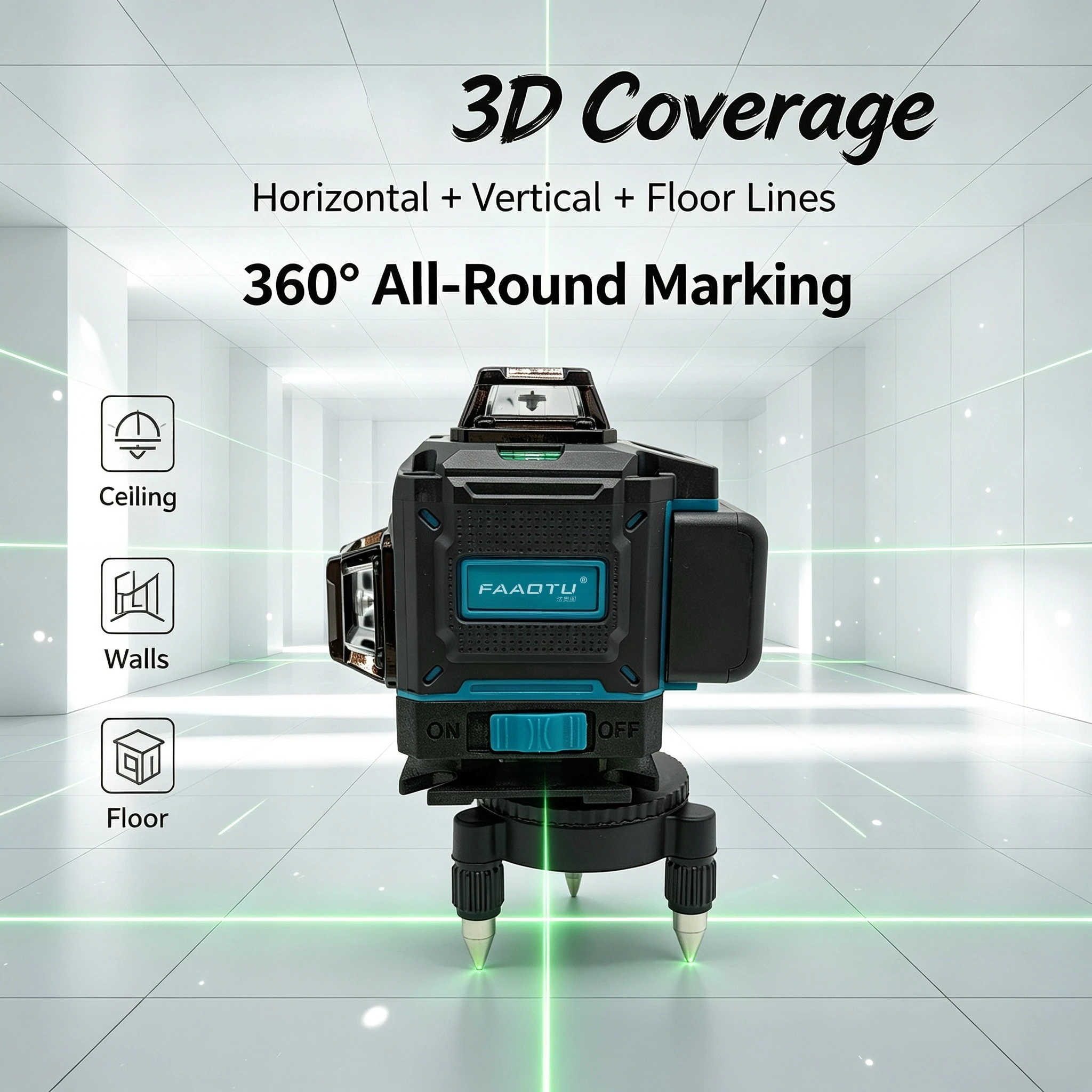 FAAOTU 4D 16-Line 360° Laser L - Spirit Level recension och pris