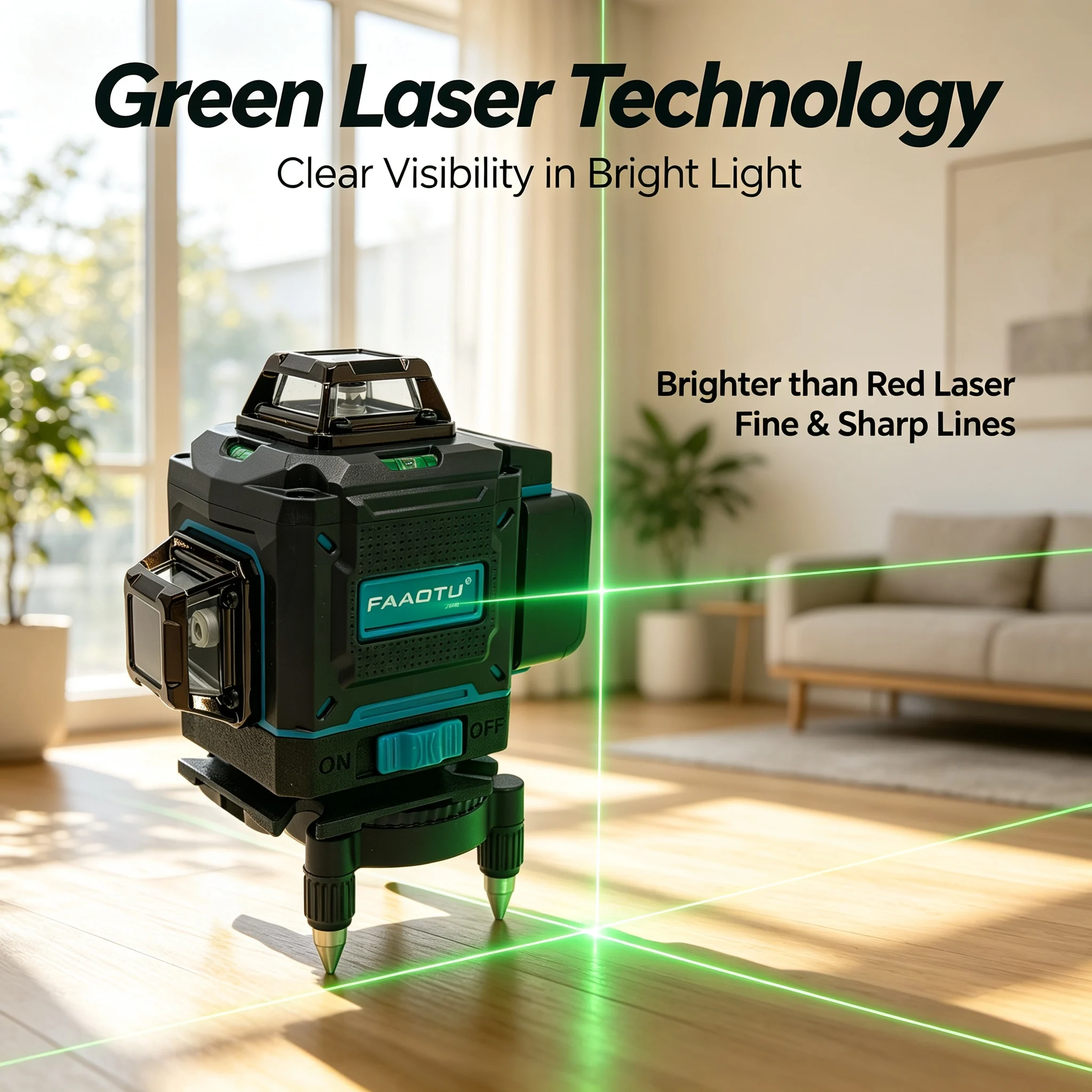 FAAOTU 4D 16-Line 360° Laser L - Spirit Level recension och pris